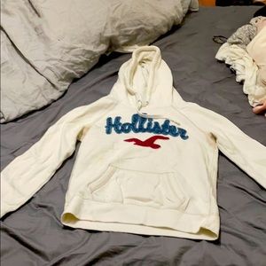 White hollister hoodie